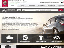 Tablet Screenshot of michaeljordannissanparts.com